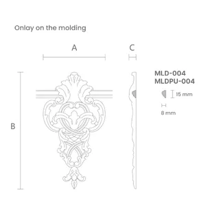 Furniture appliques from beech